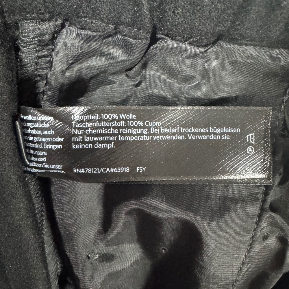NWT Eileen Fisher Soft Wool Flannel Tapered Ankle Pants Black Women's 1X $228 - Picture 10 of 10